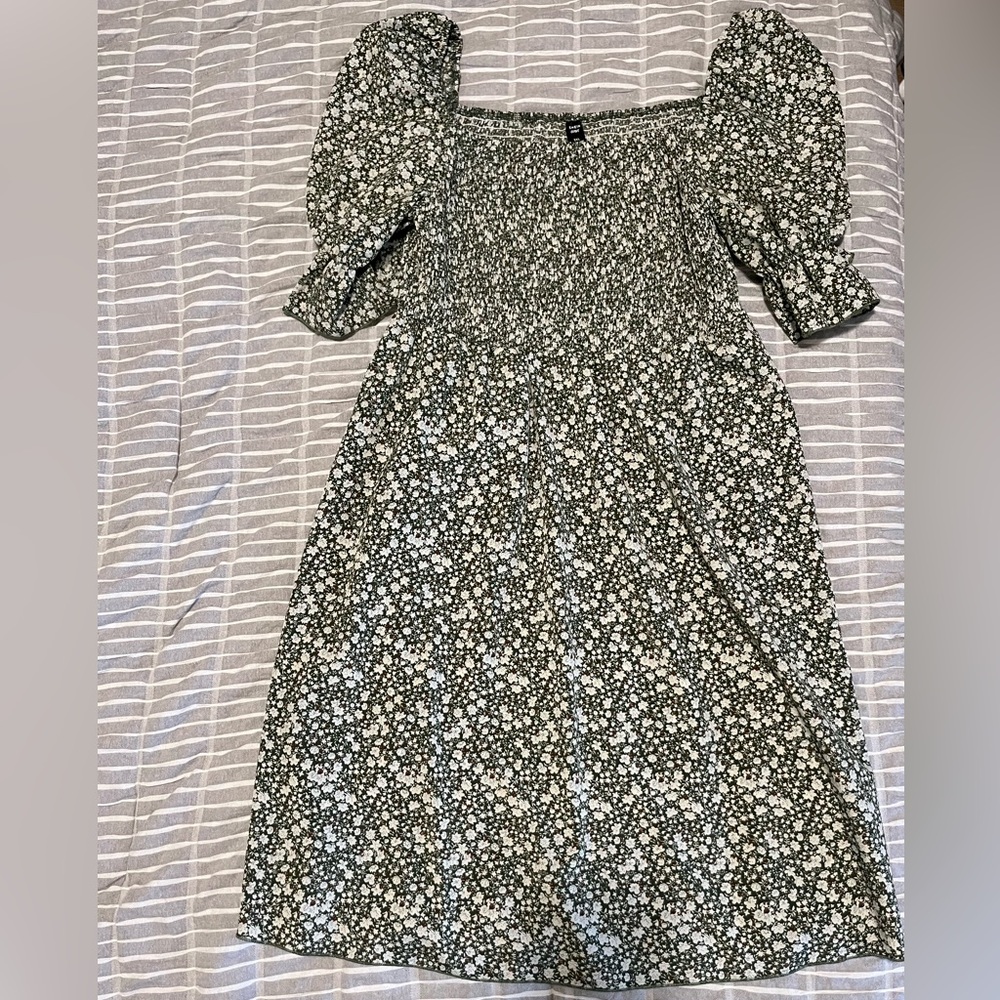 Shein Curve Midi Floral Dress
